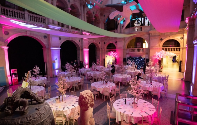 Bristol Museum & Art Gallery set up for a wedding reception